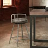 Univers Déco·Loft Industriel|Chaises De Bar Industrielles|BRISBANE Tabouret de bar industriel brun