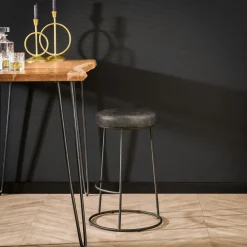 Univers Déco·Loft Industriel|Chaises De Bar Industrielles|BRISBANE Tabouret de bar industriel brun