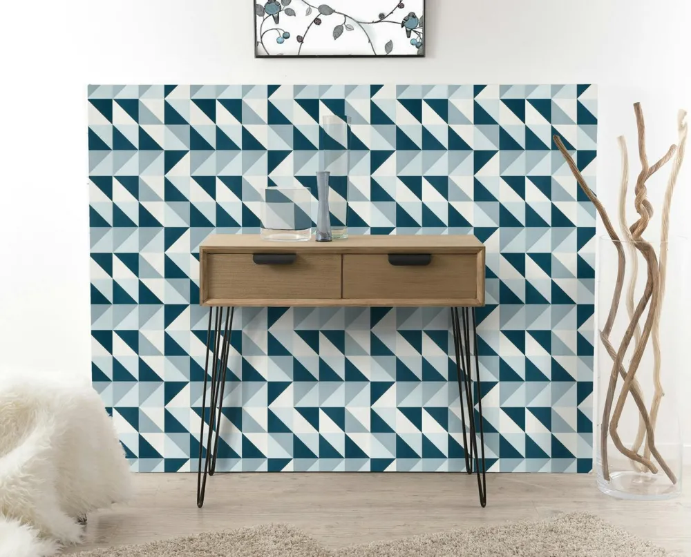 Meubles De Salle À Manger·Tabourets| Tabouret en teck massif avec 3 pieds en épingle métal noir D40xH43cm TOWN