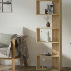 Bibliothèques En Bois|Bibliothèques En Bois|MARFA Étagère colonne design - effet bois clair