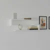 Meubles De Salon·Etagères Murales|Meubles De Rangement·Etagères Murales|MARFA Étagère murale blanche avec retour (lot de 2)