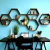 Meubles De Salon·Etagères Murales|Meubles De Rangement·Etagères Murales|AVIALA Étagère murale décorative - forme hexagonale, lot de 6