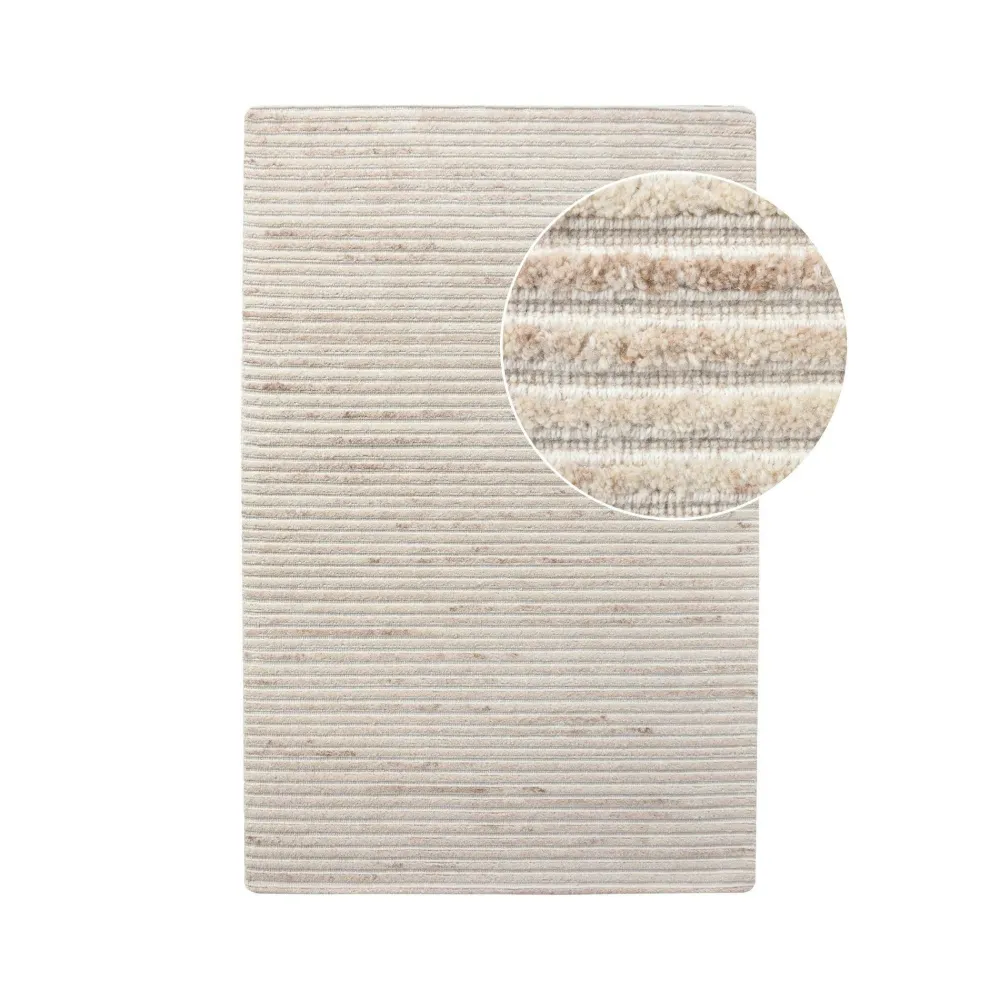 Tapis|Textile·Tapis|FEZ Tapis blanc ivoire en laine tuftée main 200x300 cm