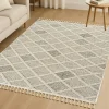 Tapis|Textile·Tapis|ISTANBUL Tapis de salon beige – effet tresse, 120x180 cm