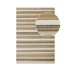 Tapis|Textile·Tapis|FEZ Tapis en jute et laine à motifs linéaires 200x300 cm