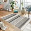 Tapis|Textile·Tapis|ISTANBUL Tapis gris moderne – lignes stylisées, 160x230 cm