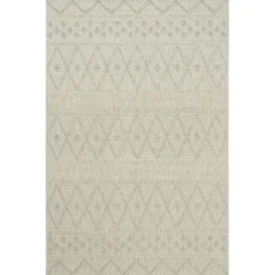 Tapis|Textile·Tapis|ISTANBUL Tapis gris motifs losanges – franges, 120x180 cm