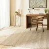 Tapis|Textile·Tapis| Tapis rectangulaire 160 x 230 cm jute et coton beige / noir
