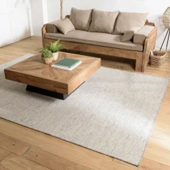 Tapis|Textile·Tapis| Tapis rectangulaire 200 x 290 cm laine tissée gris chiné