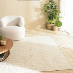 Tapis|Textile·Tapis| Tapis rectangulaire 200 x 290 coton recyclé ivoire