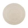 Tapis|Textile·Tapis|MENDOZA Tapis rond d’extérieur en plastique recyclé Ø120 cm - teinte sable