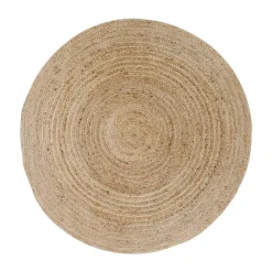 Tapis|Textile·Tapis|FEZ Tapis rond en jute tressée Ø90 cm - style bohème et nature