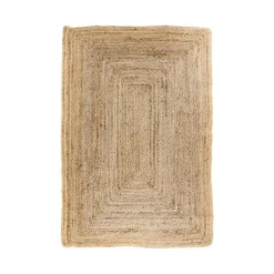 Tapis|Textile·Tapis|FEZ Tapis rond en jute tressée Ø150 cm - style bohème et nature