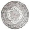 Tapis|Textile·Tapis|FEZ Tapis rond noir et blanc style vintage ø200 cm