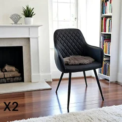 Tapis|Textile·Tapis|FEZ Tapis rond noir et blanc style vintage ø200 cm