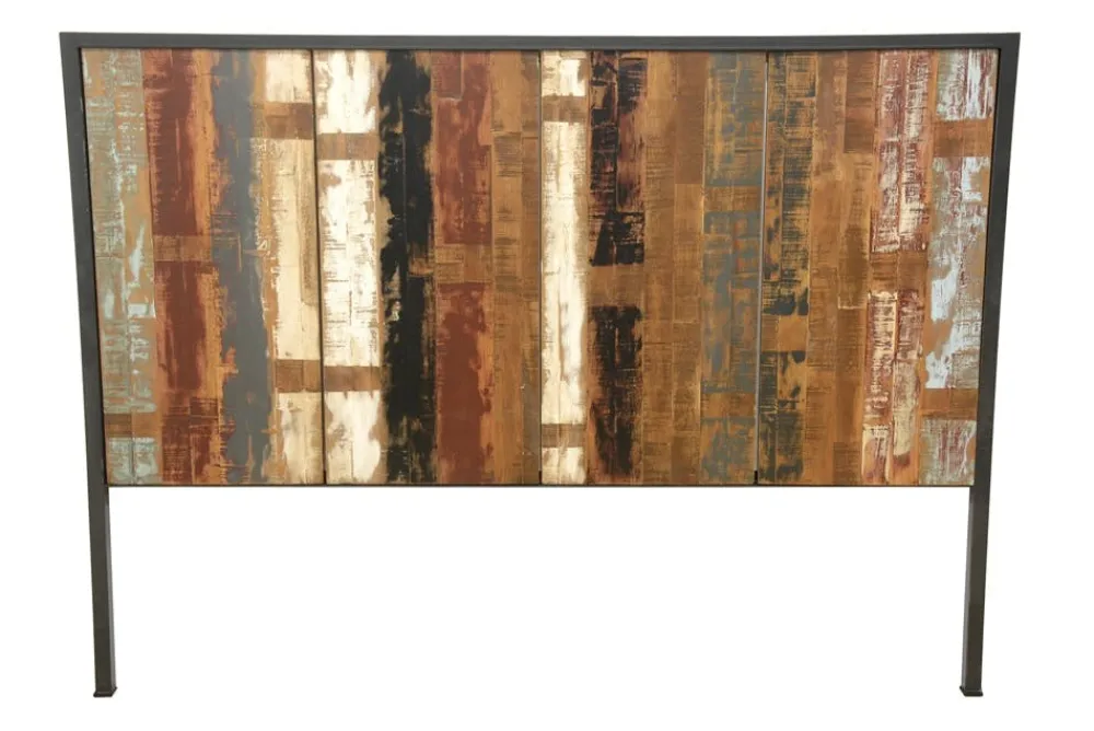 Têtes De Lit En Bois|Têtes De Lit Industrielles|Loft / Loft Colors Tête de Lit en Hévéa recyclé coloré et métal 165x120cm LOFT COLORS