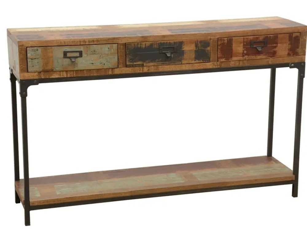 Têtes De Lit En Bois|Têtes De Lit Industrielles|Loft / Loft Colors Tête de Lit en Hévéa recyclé coloré et métal 165x120cm LOFT COLORS