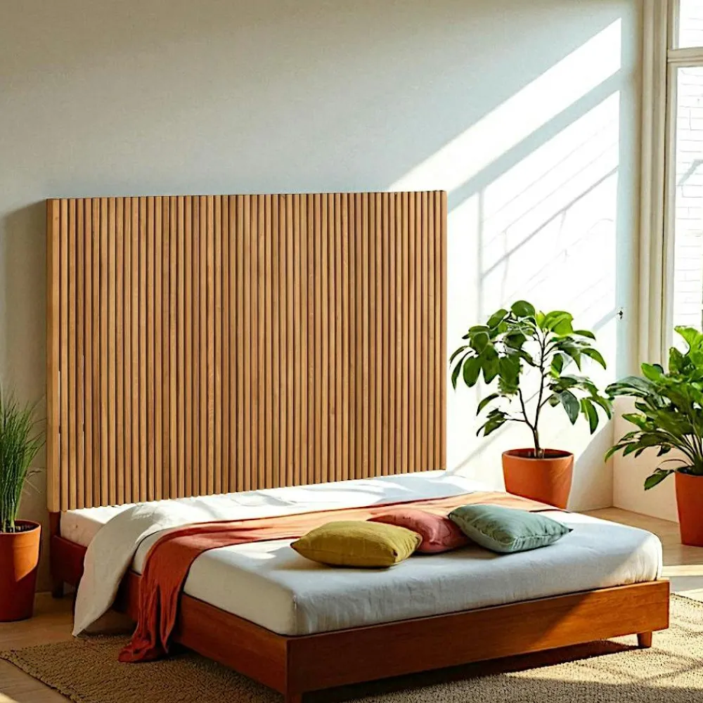 Têtes De Lit En Bois|IENA Tête de lit moderne bois – structure baguette, 145 cm