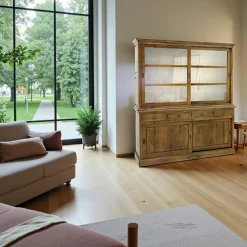 Vaisseliers En Bois|Vaisseliers En Bois|Tradition Vaisselier bois d'hévéa portes coulissantes