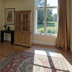 Vaisseliers En Bois|Vaisseliers En Bois|Tradition Vaisselier vitré 4 portes hévéa 115x46x206cm