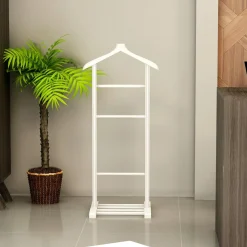 Meubles De Chambre·Valets De Chambre|SITIA Valet de chambre blanc avec plateau vide-poches