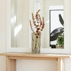 Vases| Vase décoratif vert en verre soufflé