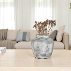 Vases| Vase décoratif vintage gris clair