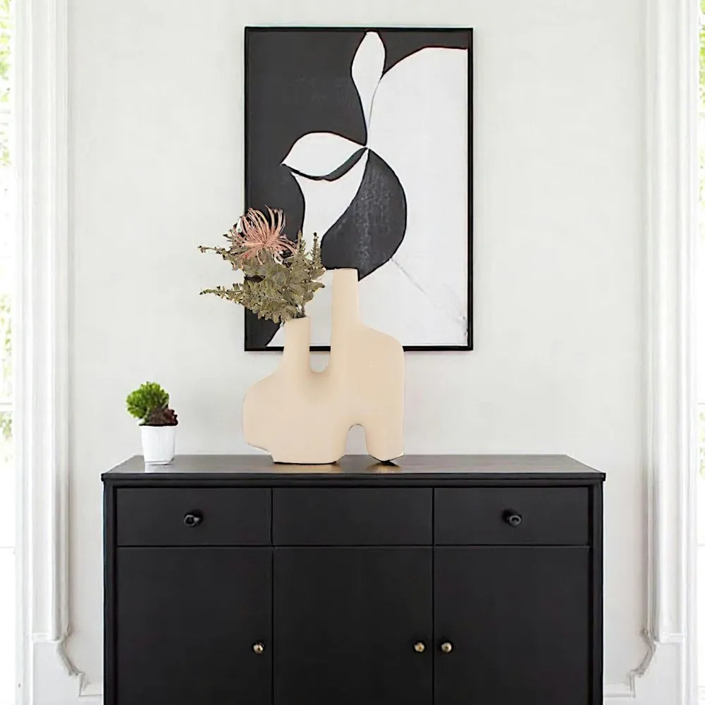 Vases| Vase soliflore design, couleur sable