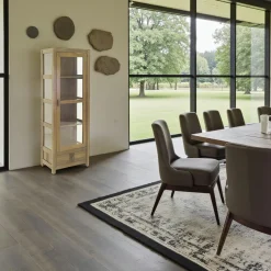 Vaisseliers En Bois|Vaisseliers En Bois|Gala Vitrine bibliothèque hévéa massif 60x170cm