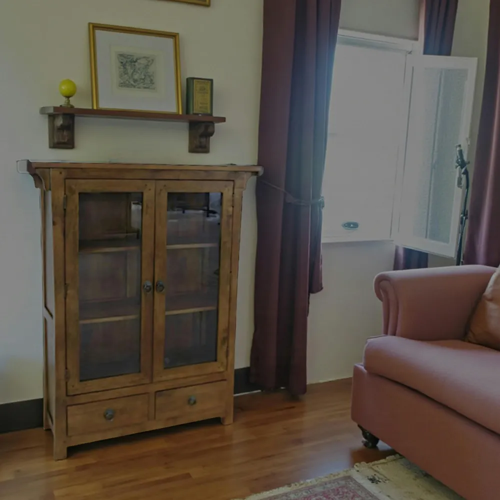 Vaisseliers En Bois|Vaisseliers En Bois|Maori Vitrine Hévéa 2 portes vitrées, 2 tiroirs 100x30x120cm